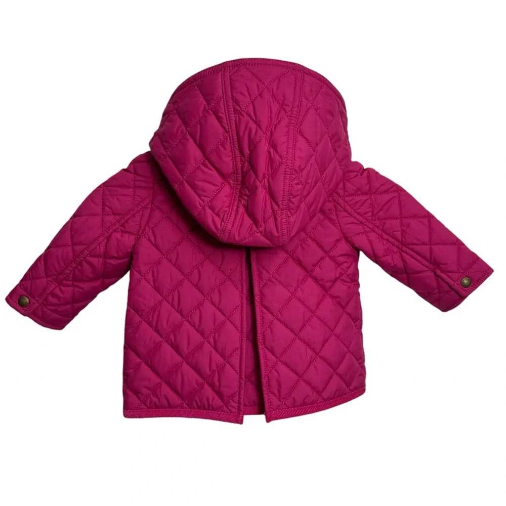 Ralph Lauren Baby Girls Quilted Water‎ Repellent Barn Jacket SIZE 9 MONTH